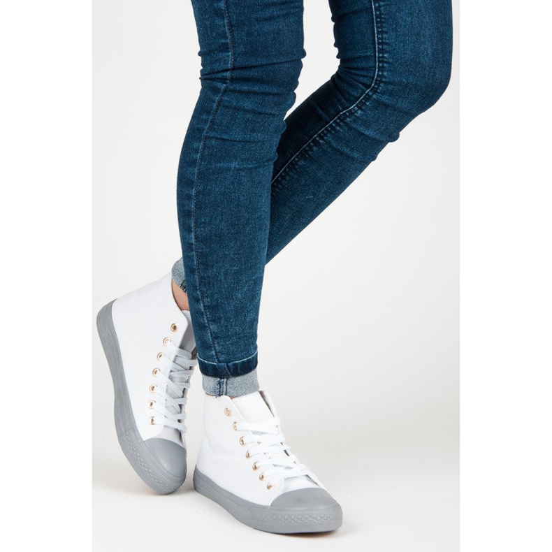 Coura Sneakers över fotleden vit 2