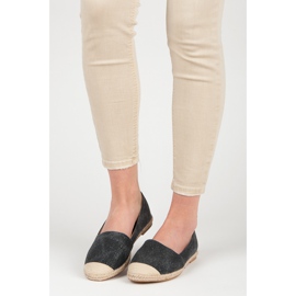 Bestelle Espadrillos med glitter svart 1