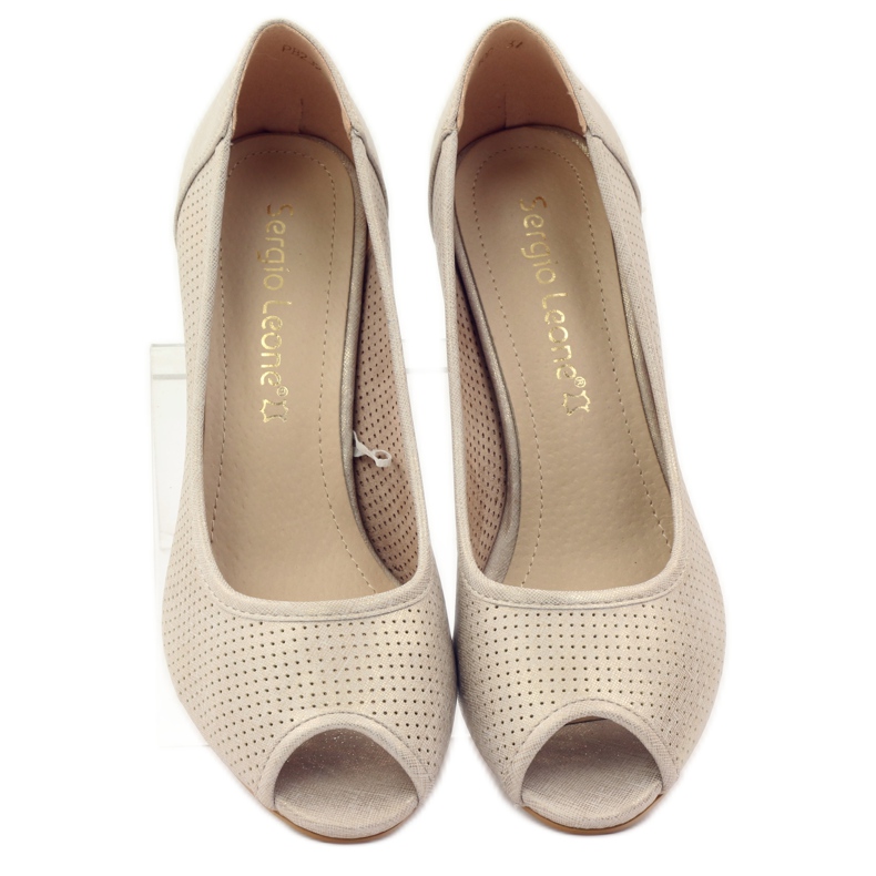 Pumpar perforerade Sergio Leone 232 brun gul 4