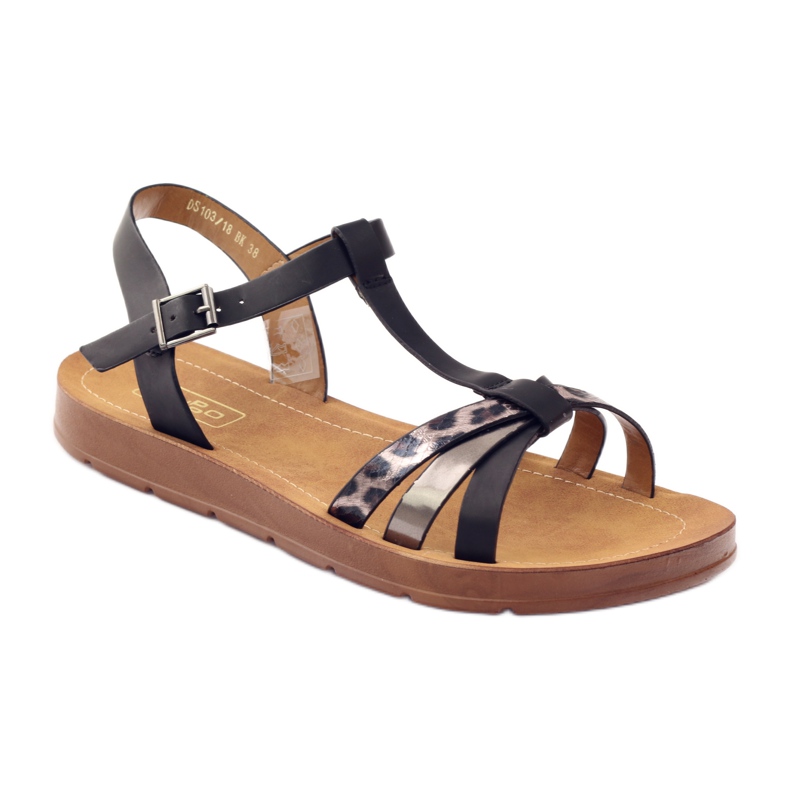 Filippo Damsandaler leopard 103 svart grå 1