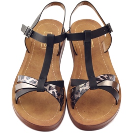 Filippo Damsandaler leopard 103 svart grå 4