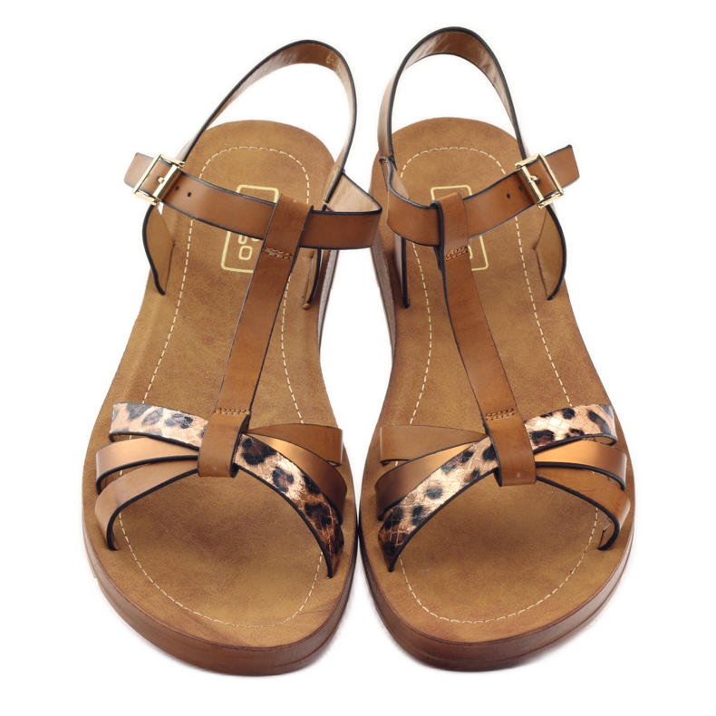 Filippo Panther sandaler för kvinnor wz 103 brun gul 4