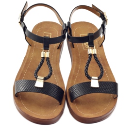 Filippo Svarta damsandaler 104 gul 4