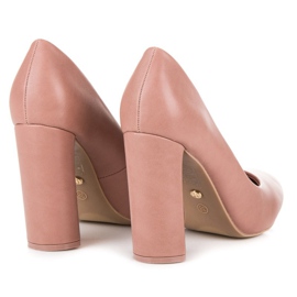 Ideal Shoes Rosa pumps på pelaren 1