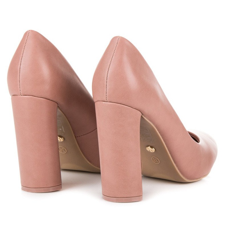 Ideal Shoes Rosa pumps på pelaren 1