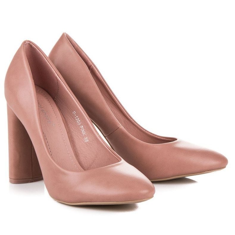 Ideal Shoes Rosa pumps på pelaren 2