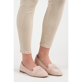 Small Swan Mocka loafers med glitter rosa 1