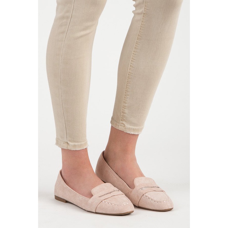 Small Swan Mocka loafers med glitter rosa 1