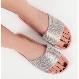 Bello Star Tofflor med kristaller rosa 1