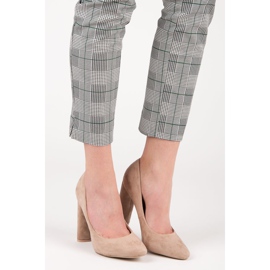 Ideal Shoes Eleganta pumps på stolpen brun 2