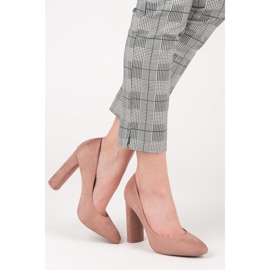 Ideal Shoes Eleganta pumps på stolpen rosa 2