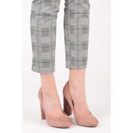 Ideal Shoes Eleganta pumps på stolpen rosa 1