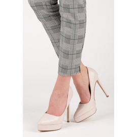 Small Swan Lackade klackar på plattformen brun 2