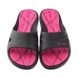Rider 82214 gel pooltofflor svarta rosa 4