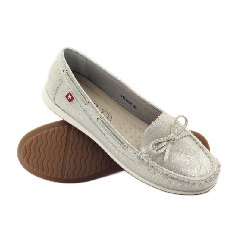 Big Star Dam loafers Big-Star 274326 silver grå 3