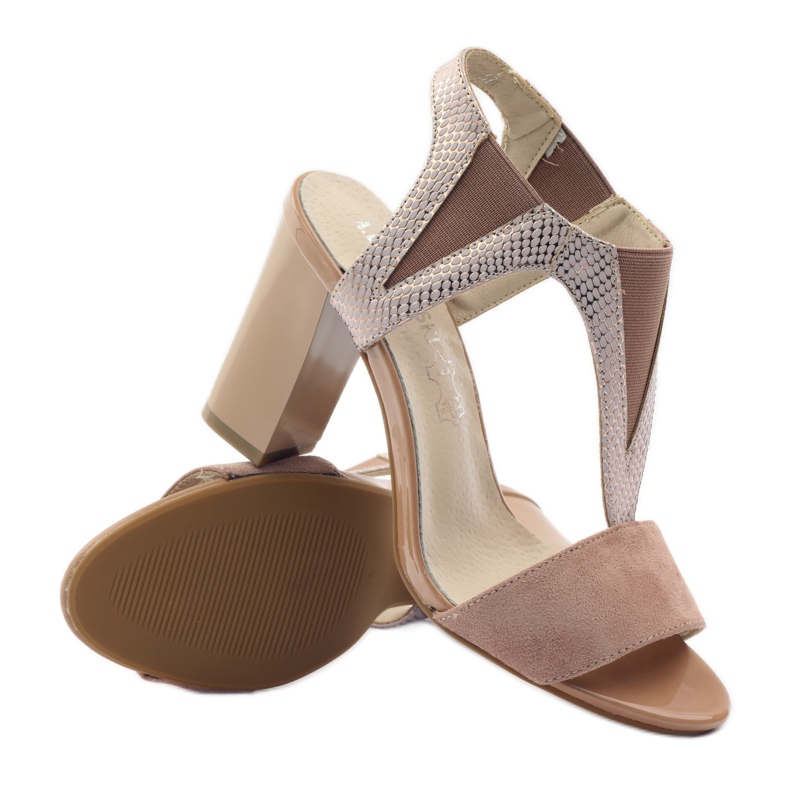 M.Daszyński Lädersandaler Daszyński rosa 3