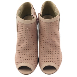 M.Daszyński Genombrutna stövlar med Daszyński-läderinlägg rosa 4