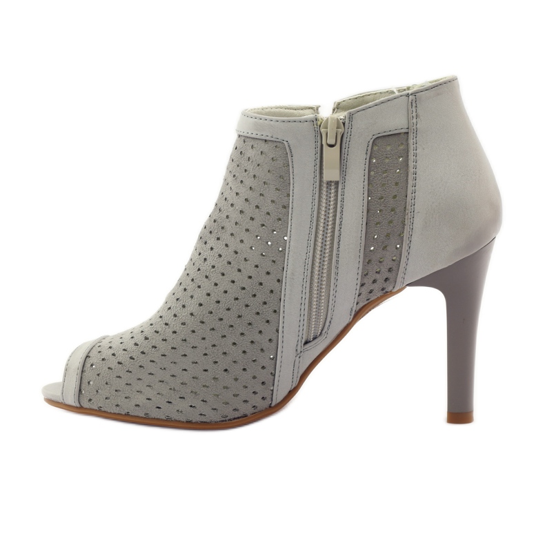 M.Daszyński Genombrutna stövlar med Daszyński-läderinlägg grå 2