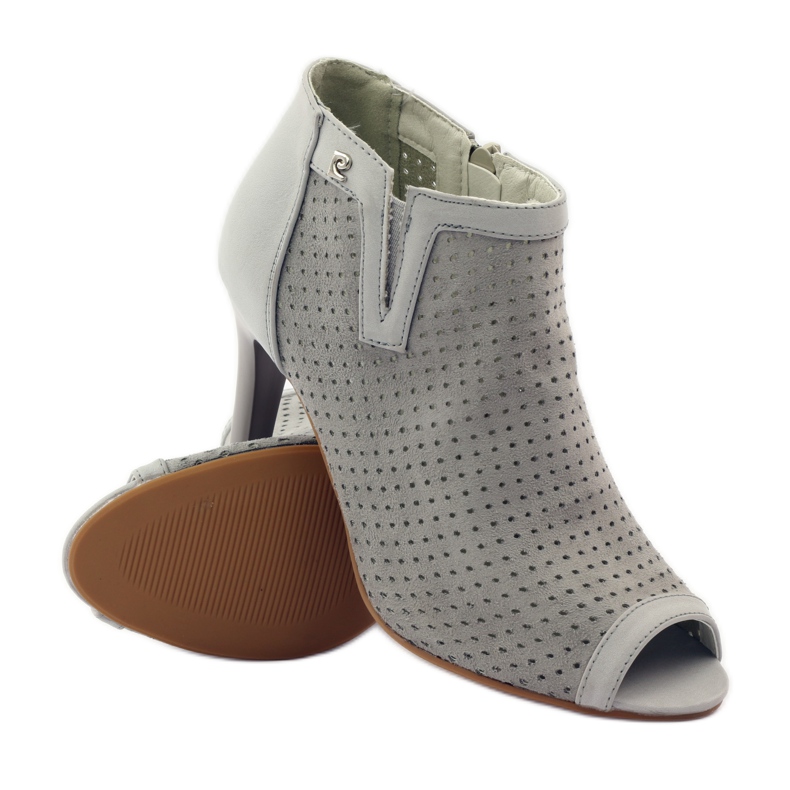 M.Daszyński Genombrutna stövlar med Daszyński-läderinlägg grå 3