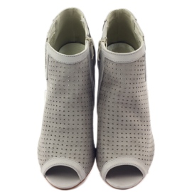 M.Daszyński Genombrutna stövlar med Daszyński-läderinlägg grå 4