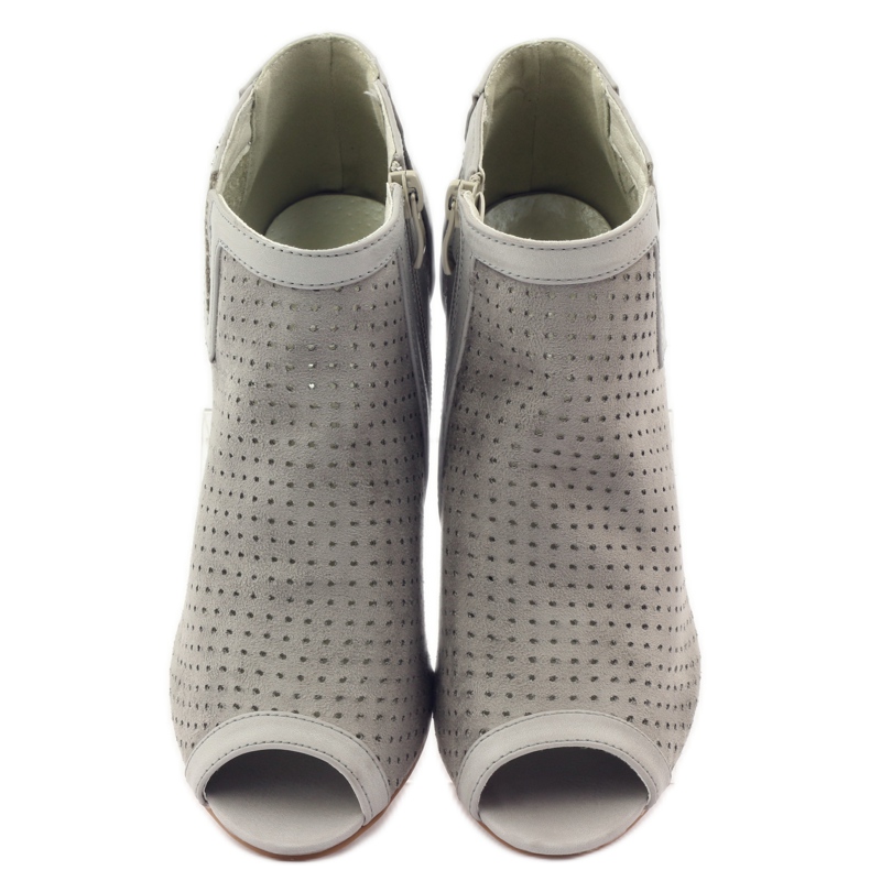 M.Daszyński Genombrutna stövlar med Daszyński-läderinlägg grå 4