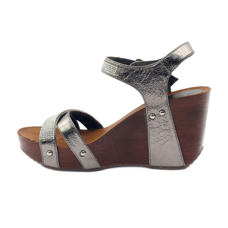 M.Daszyński Kilsandaler Daszyński med cubic zirconias grå 2