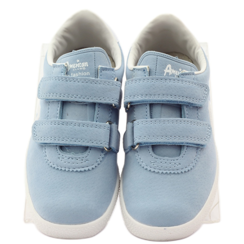 American Club Sportskor, blå läderinsula för kardborrband 4