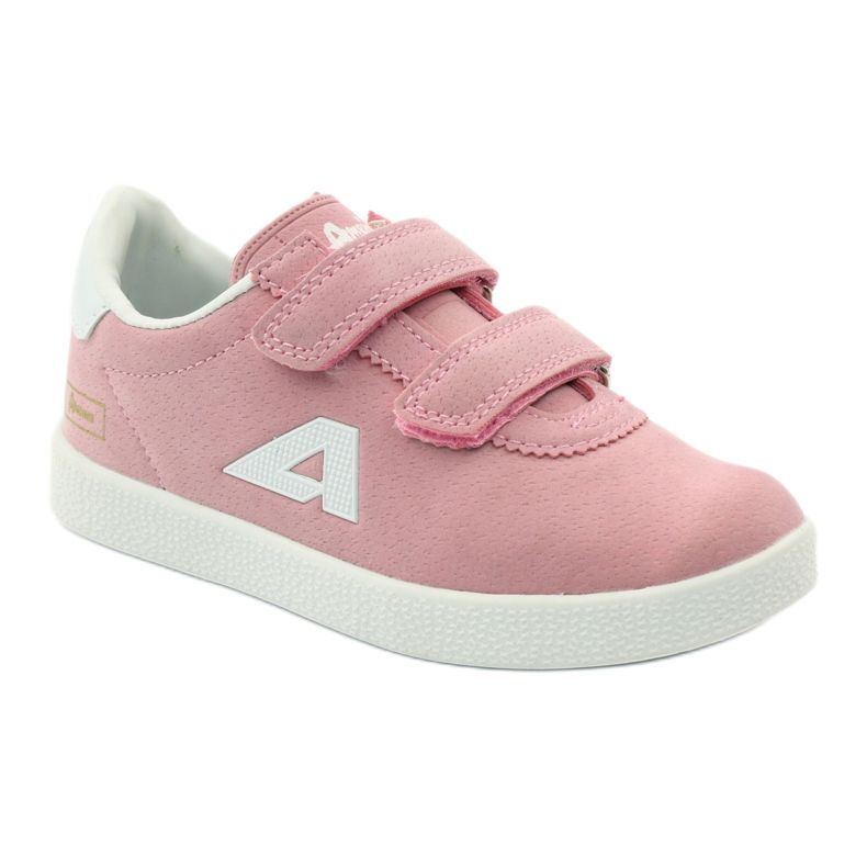 American Club Amerikanska läder innersula sport sneakers rosa vit 1