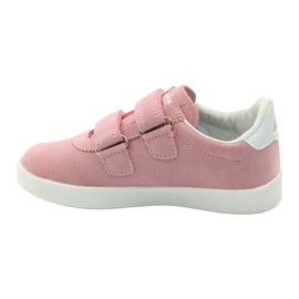 American Club Amerikanska läder innersula sport sneakers rosa vit 2