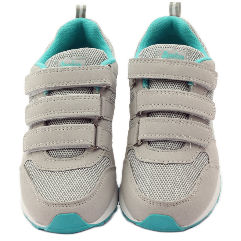 American Club Amerikanska läder innersula sportskor grön grå 4