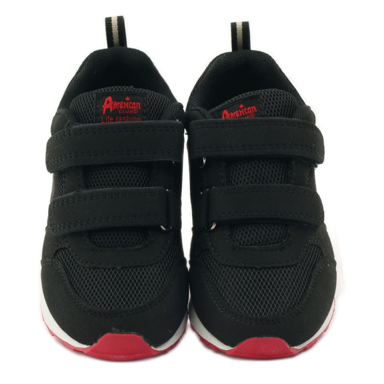 American Club Amerikanska läder innersula sportskor röd svart 4