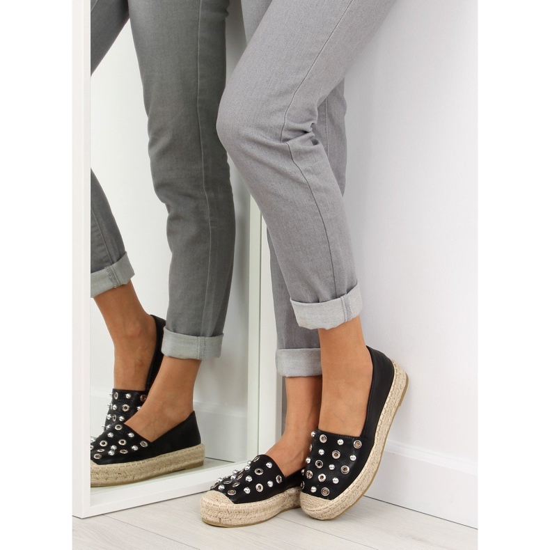 Svarta espadrillor 7680 svart 1
