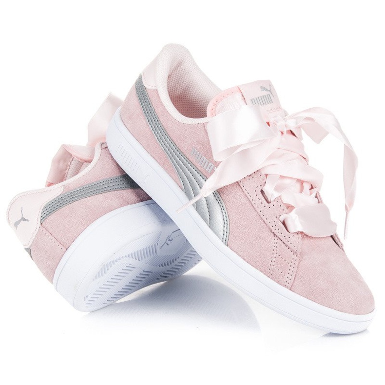 Puma smash V2 ribbon jr rosa 2