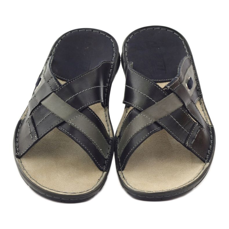 Skinntofflor herr Naszbut 055, marinblå 4