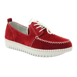Läder mocka creepers Filippo DP020 / 18 RD röd 1