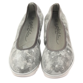 Läderskor för loafers för kvinnor Filippo 046 grå 4