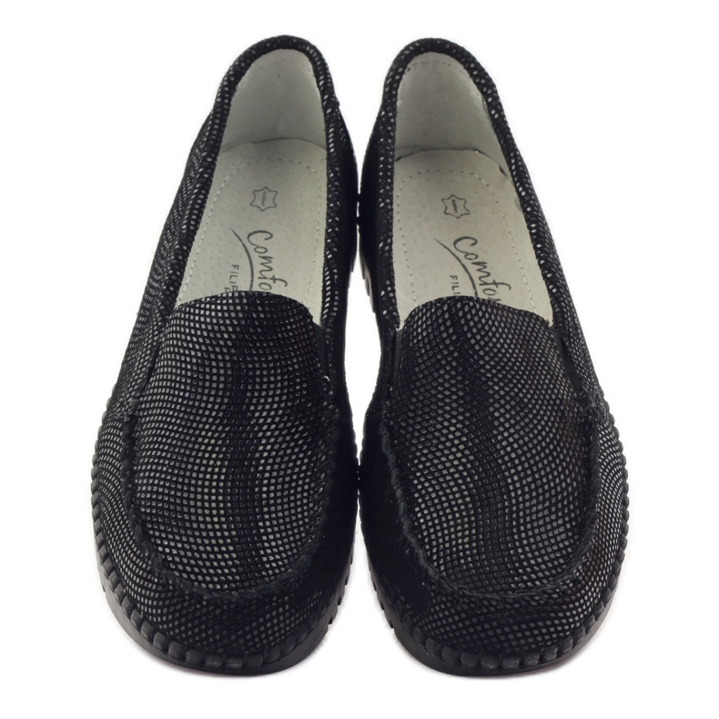 Läder loafers Filippo 139 svart 4