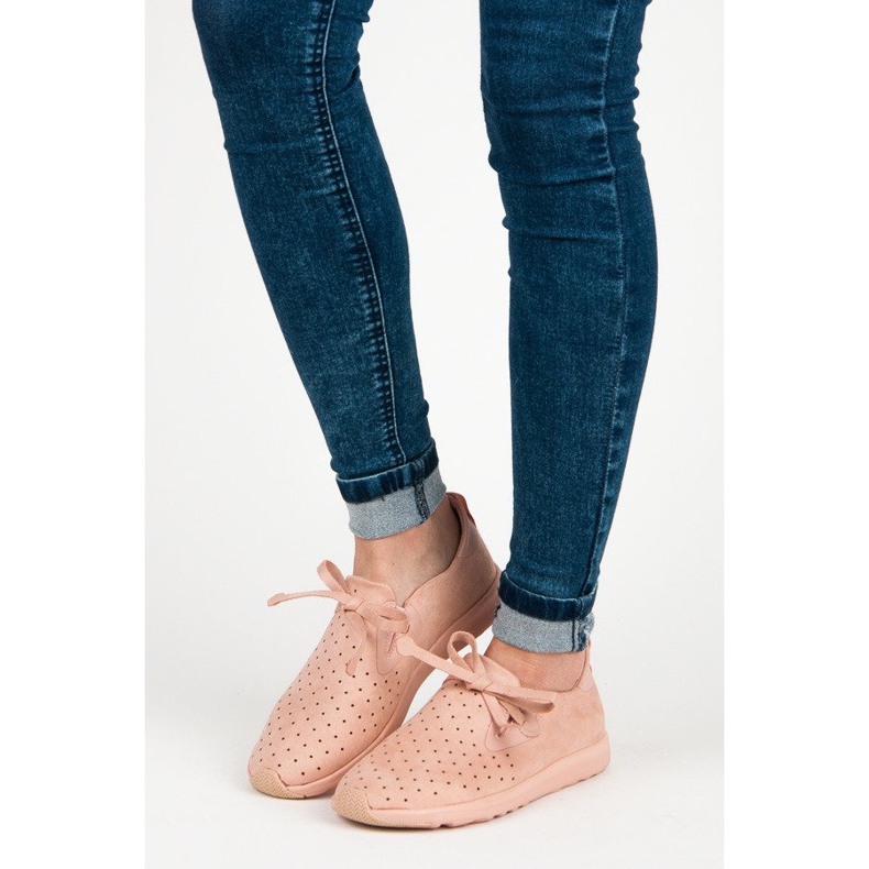 Kylie Mocka Openwork Slipons rosa 1