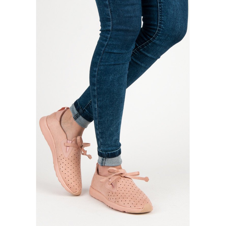 Kylie Mocka Openwork Slipons rosa 2