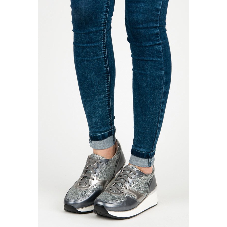 Kylie Sportskor med glitter grå 2