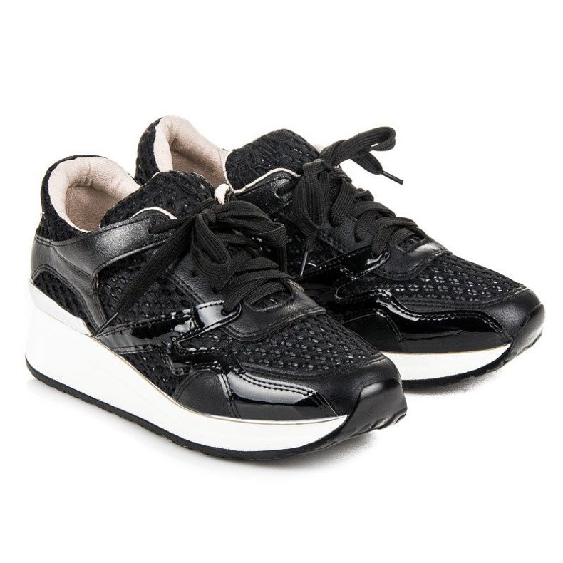 Kylie Svarta sneakers med mesh 1