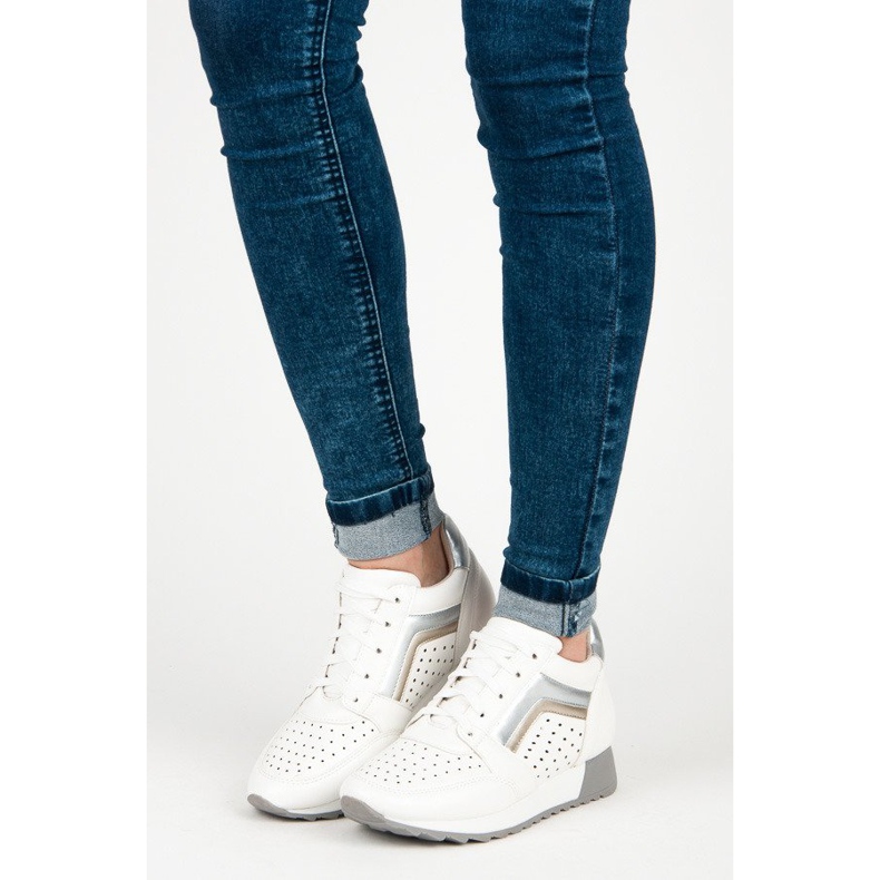 Kylie Trendiga sneakers på plattformen vit 1