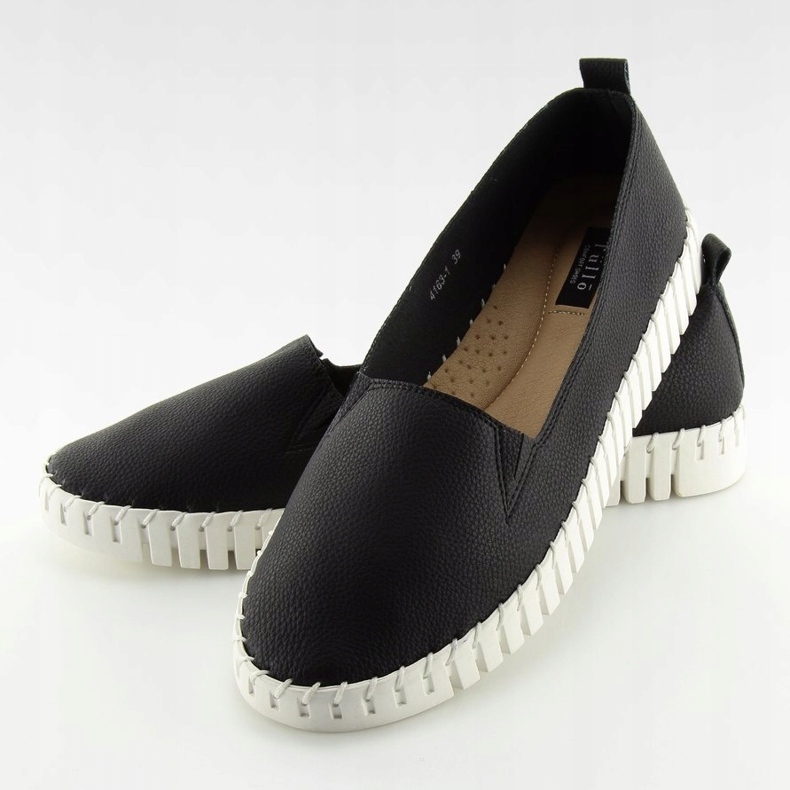 Svarta Sneakers slip-on super bekväma 4163 Svart 2