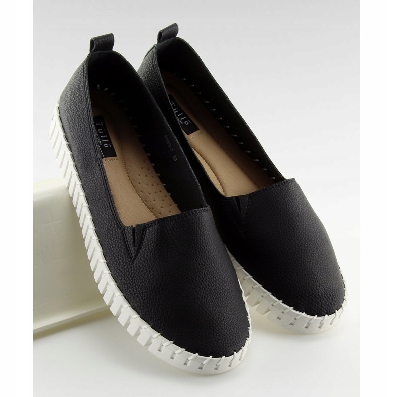 Svarta Sneakers slip-on super bekväma 4163 Svart 1