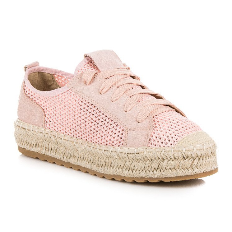 Seastar Genombrutna Espadriller På Bindningen rosa 1