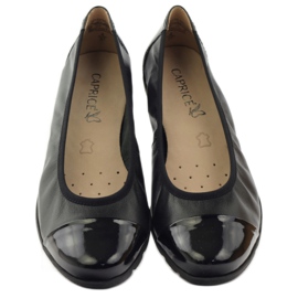 Caprice bekväma kvinnors ballerinas 9-22152-28 Svart med onair 4