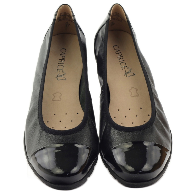 Caprice bekväma kvinnors ballerinas 9-22152-28 Svart med onair 4