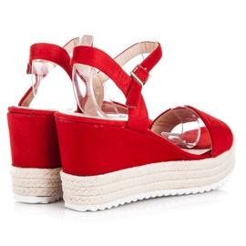 Seastar Wedge espadrillesandaler röd 2