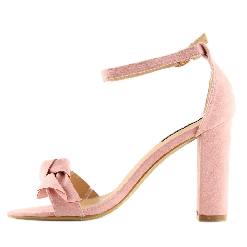 Rosa högklackade sandaler 118-11 rosa 1
