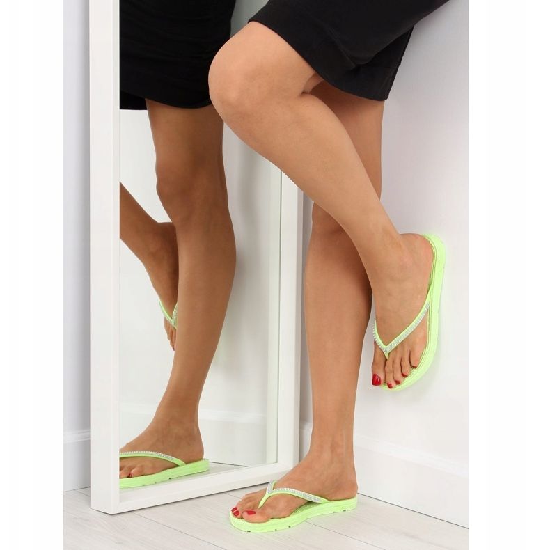 BM Gröna CK40P LT.GREEN flip-flops i gummi 1